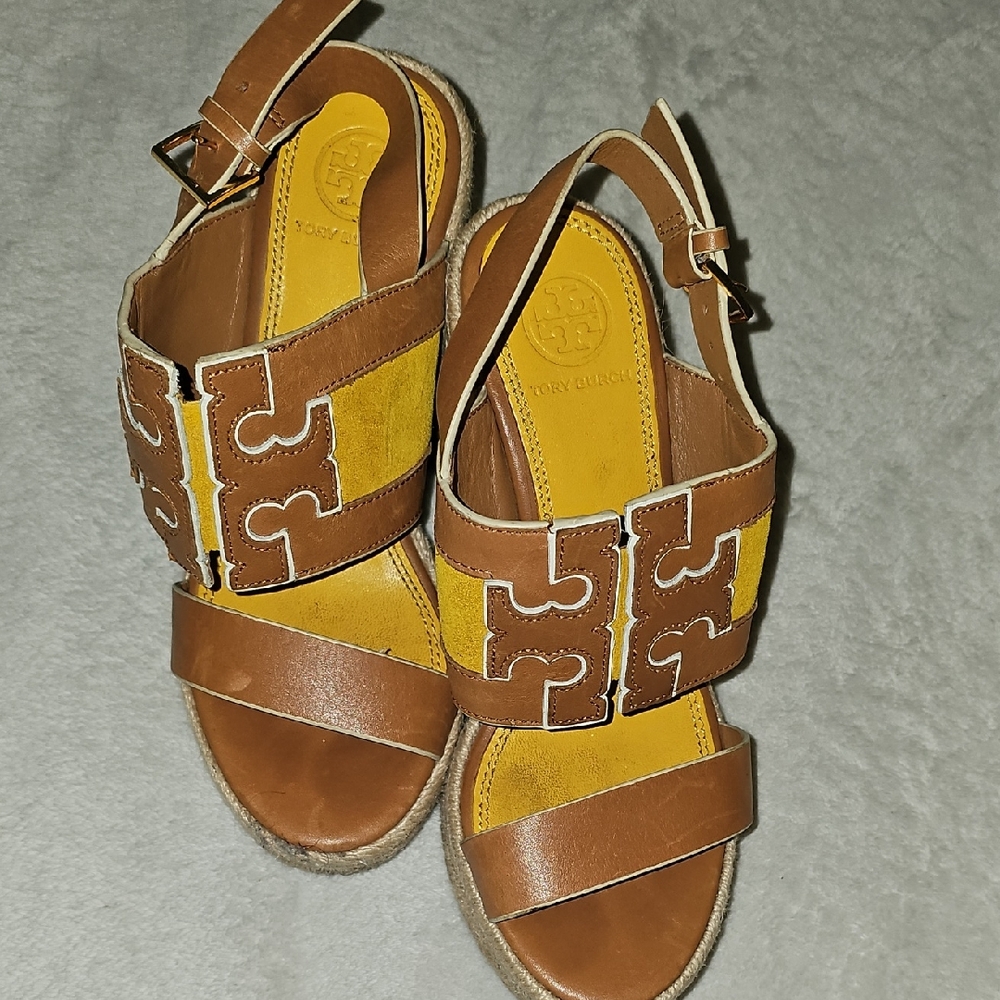 Brown and Tan Sandals